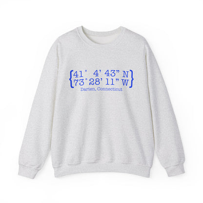 Darien Coordinates Unisex Heavy Blend™ Crewneck Sweatshirt