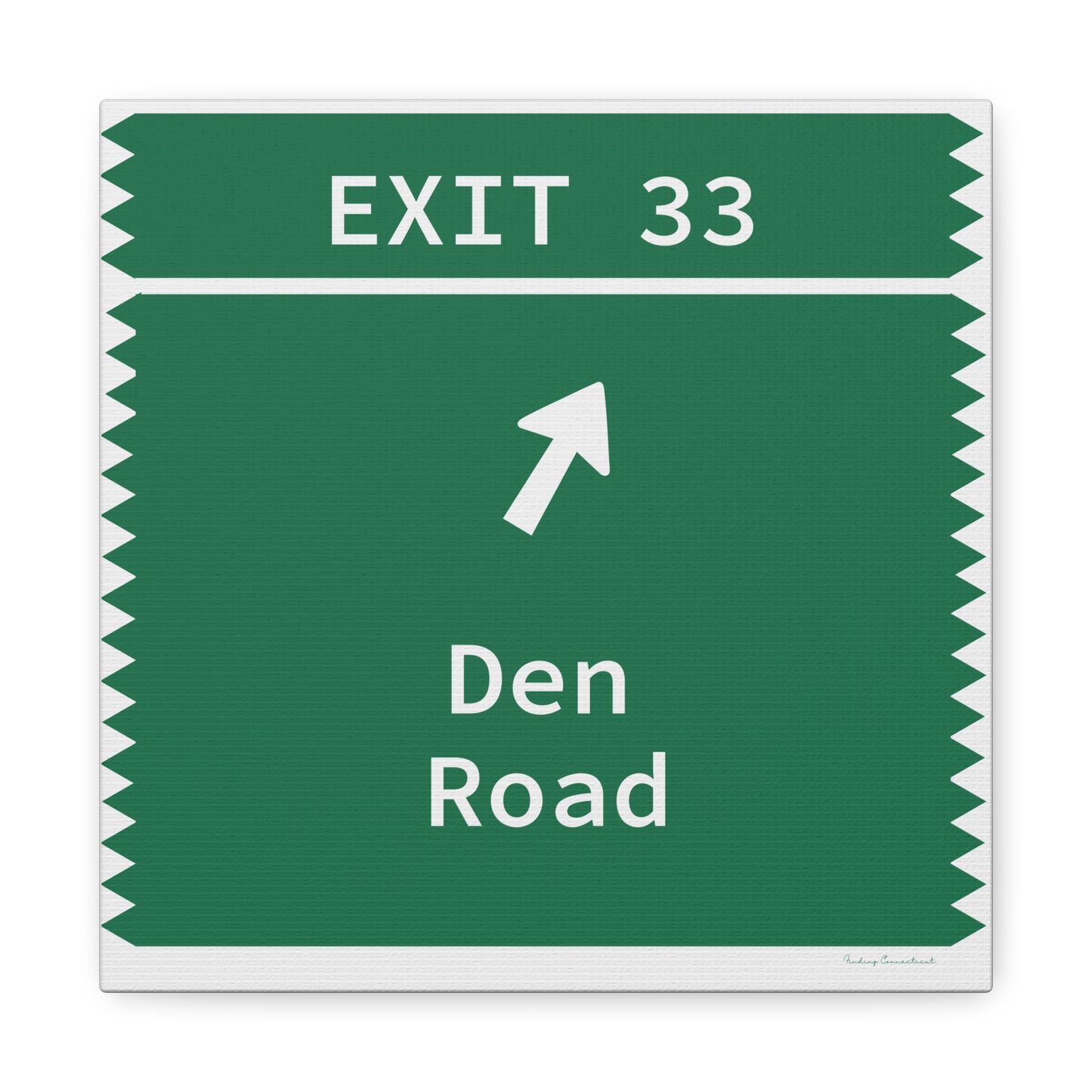 Vintage Merritt Parkway Exit 33 Sign Matte Canvas, Stretched, 1.25"