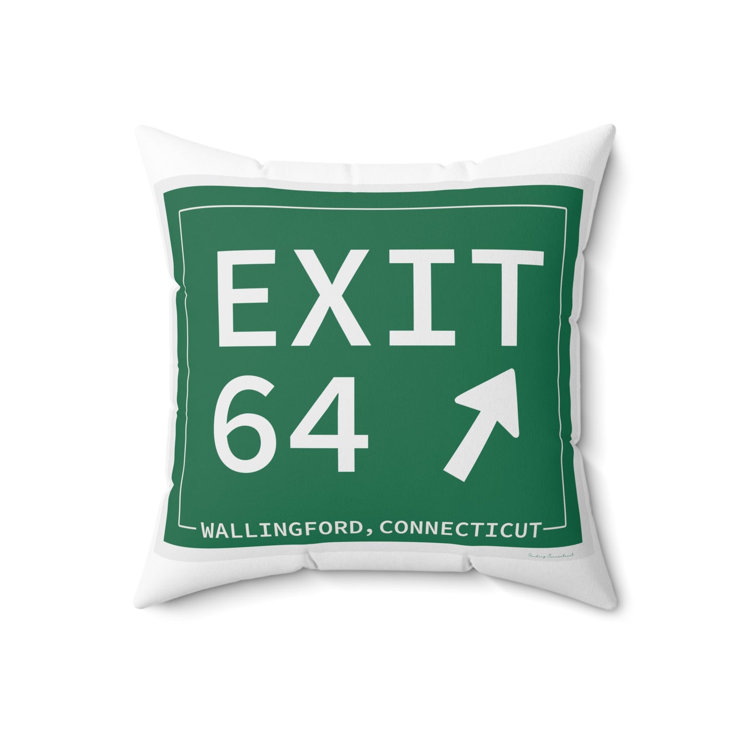 Vintage Exit 64 WCP Sign Spun Polyester Square Pillow