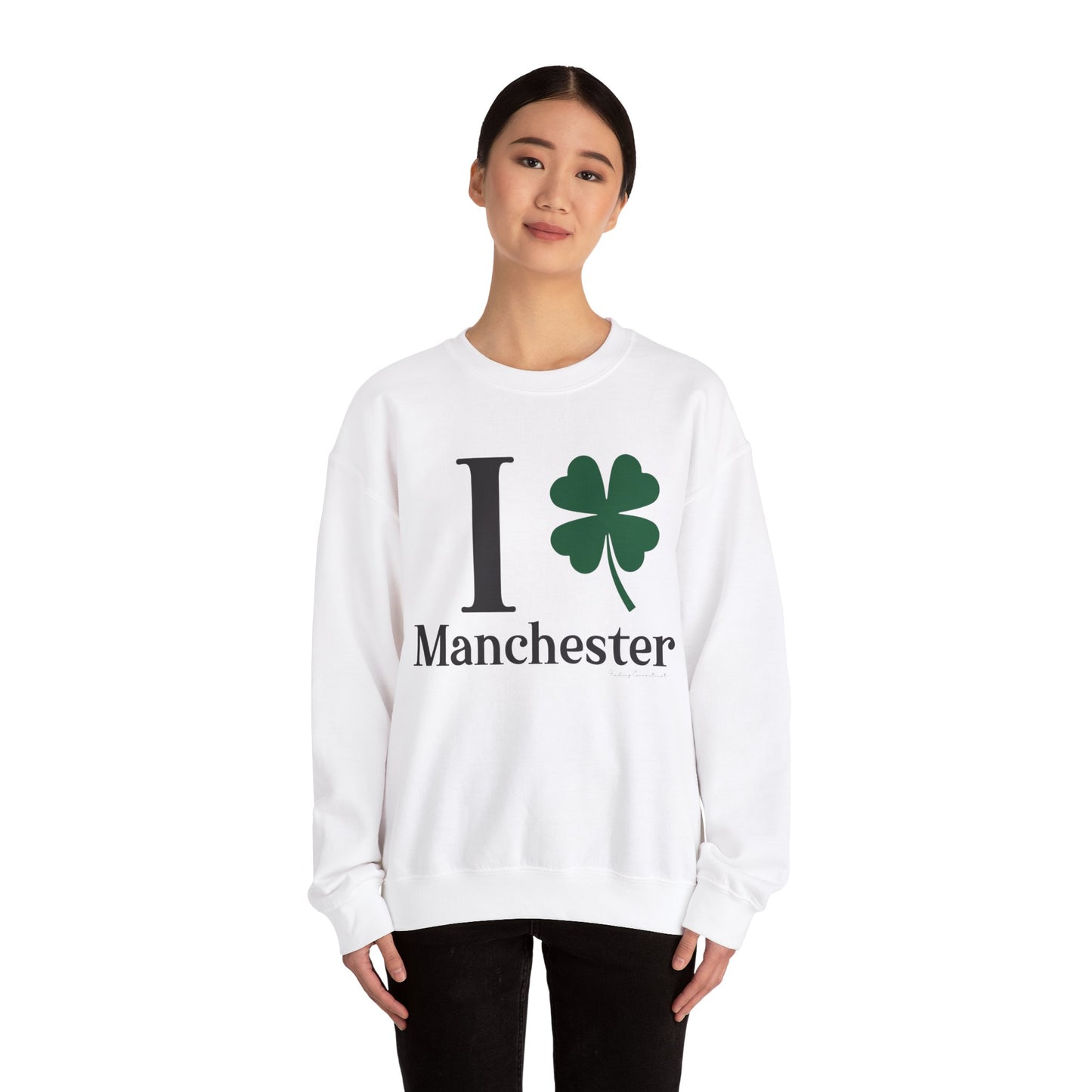 I Clover Manchester Unisex Heavy Blend™ Crewneck Sweatshirt