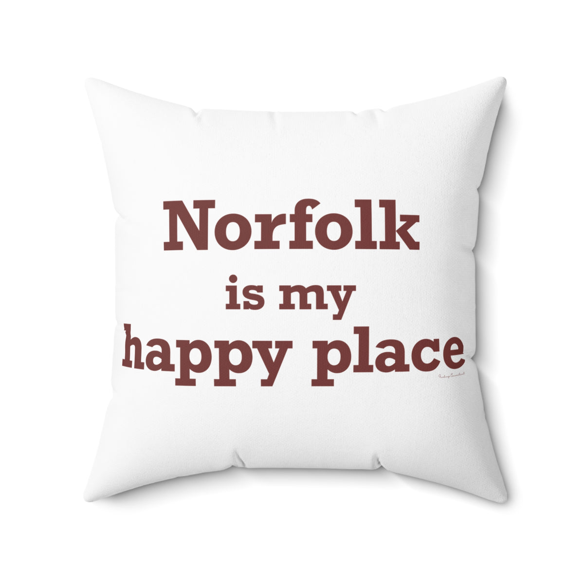 Norfolk is My Happy Place Polyester Square Pillow
