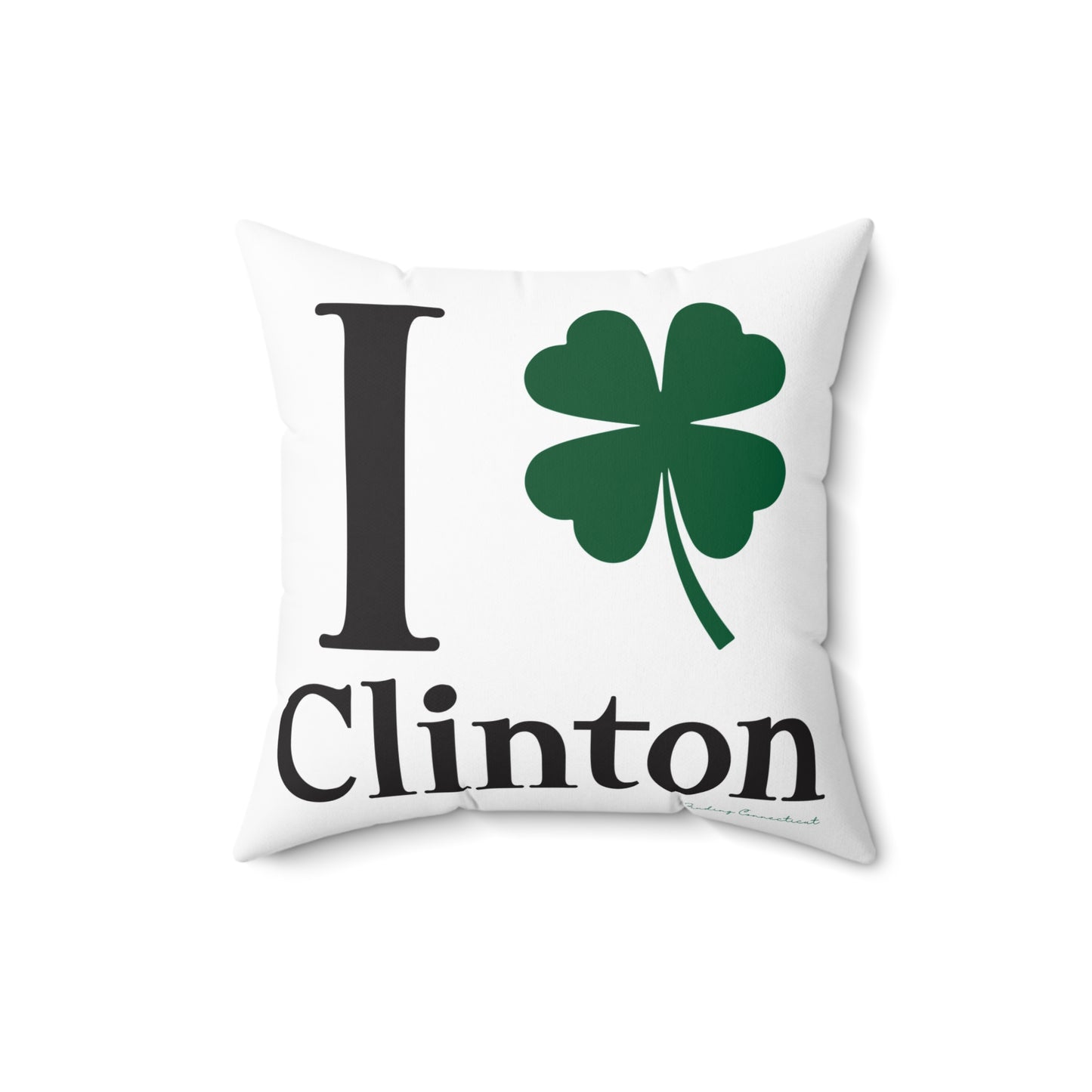 I Clover Clinton Spun Polyester Square Pillow