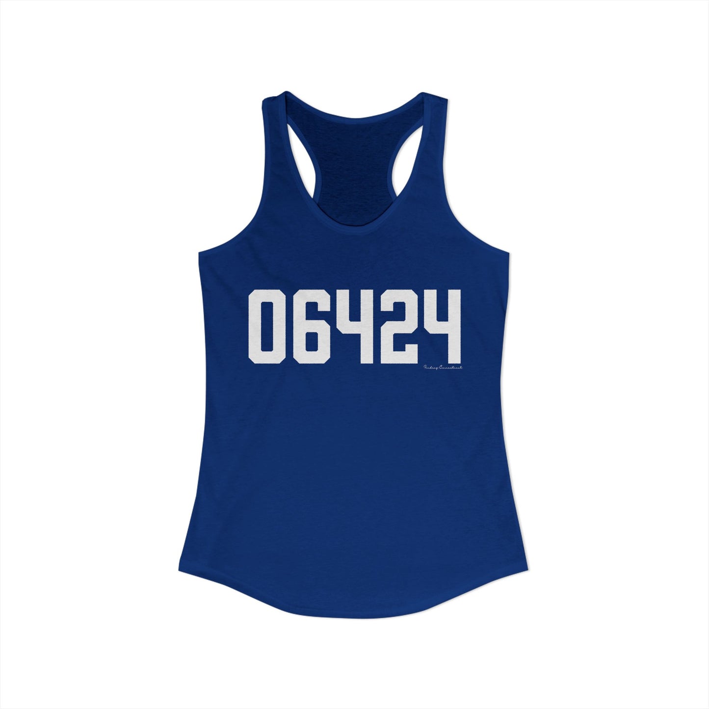 06464 East Hampton CT Zip Code Women's Ideal Racerback Tank Top