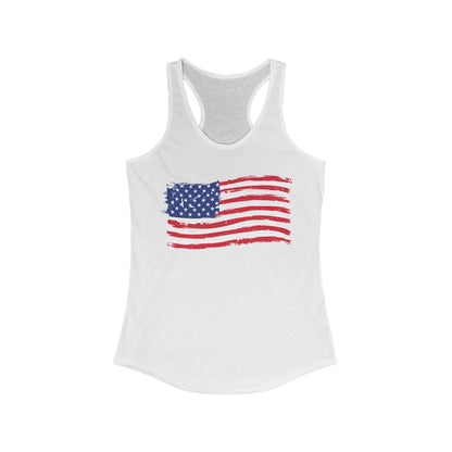 American Flag Women's Ideal Racerback Tank Top