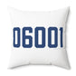 06001 Avon Connecticut Zip Code Polyester Square Pillow