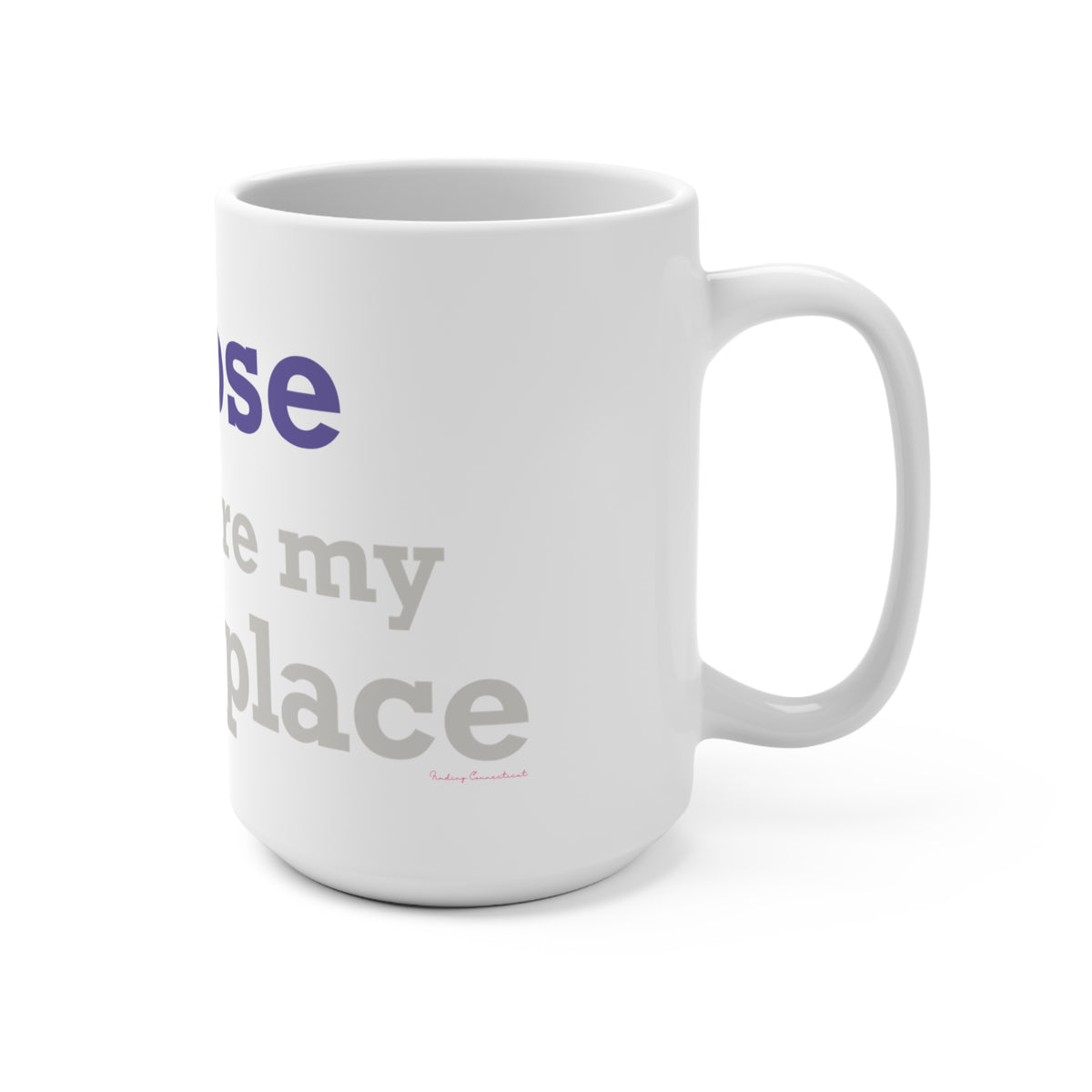 Goose Shows Are My Happy Place - Gray & Purple Mug 15oz