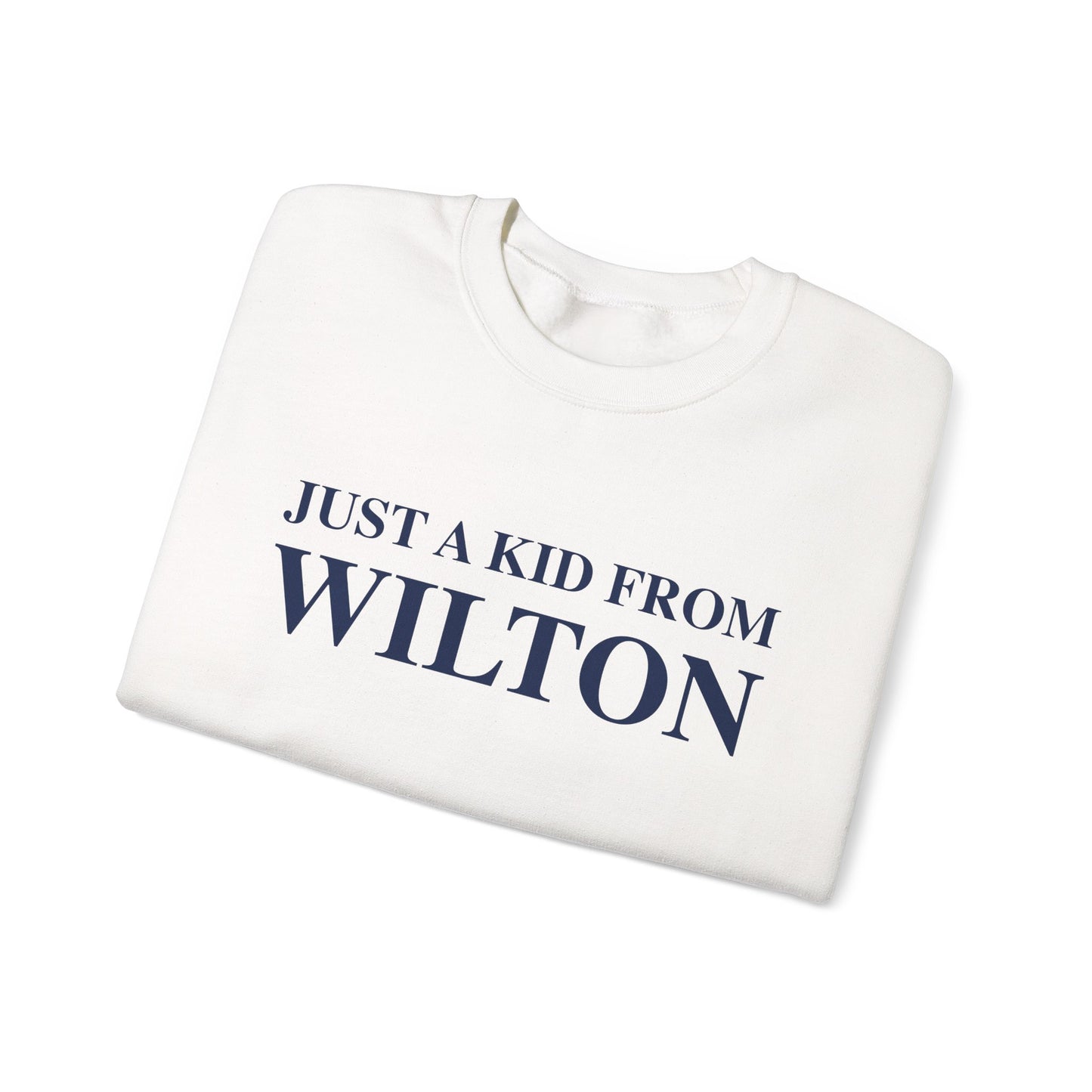 Just a kid from Wilton Unisex Heavy Blend™ Crewneck Sweatshirt