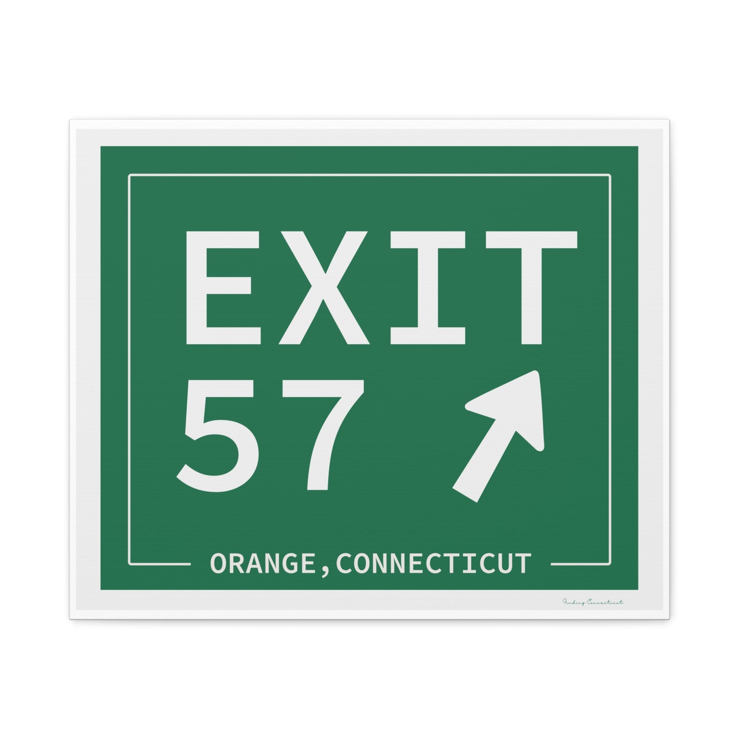Vintage Exit 57 WCP Sign Matte Canvas, Stretched, 1.25"