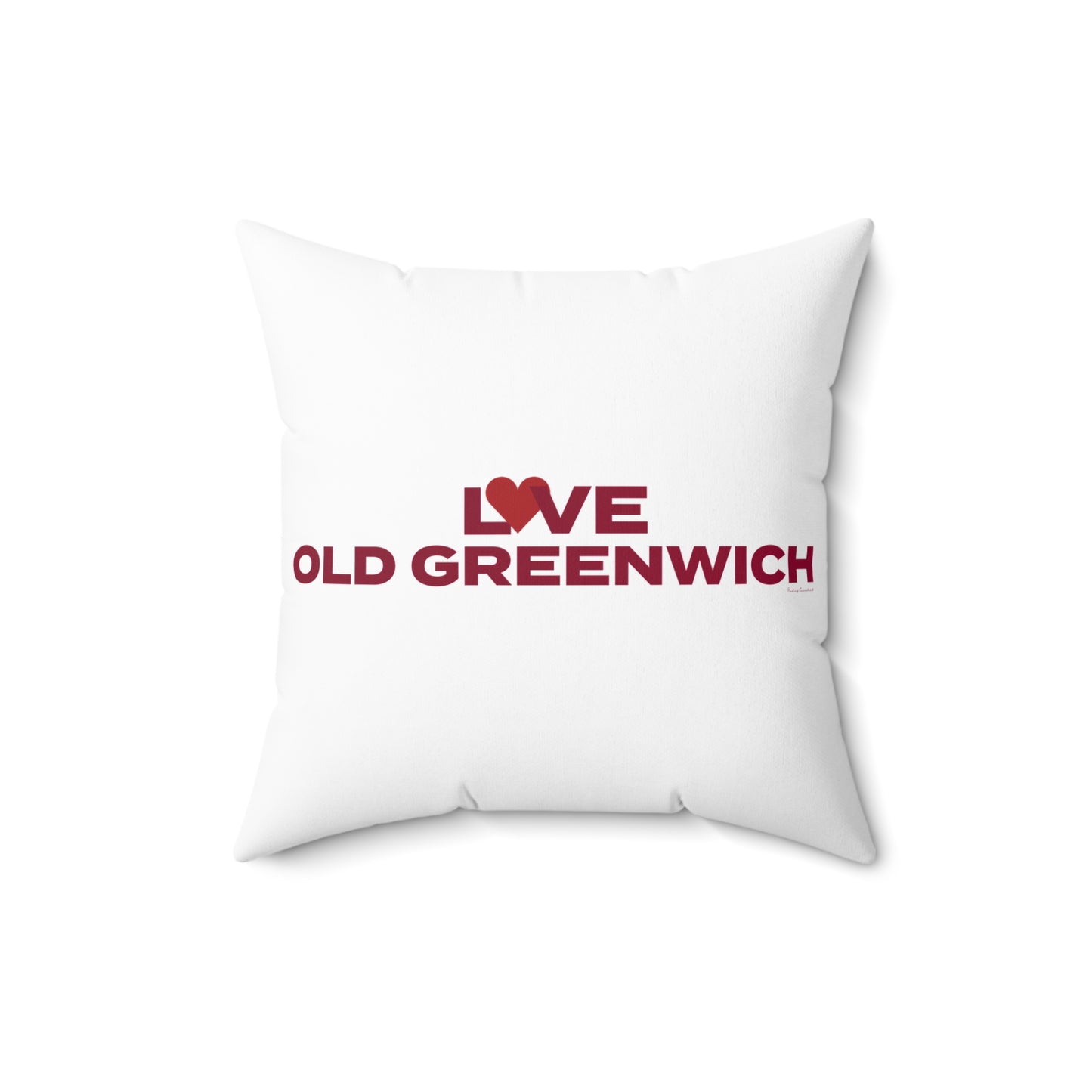 Love Old Greenwich Spun Polyester Square Pillow