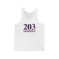 203 Meriden Red White & Blue Unisex Jersey Tank Top