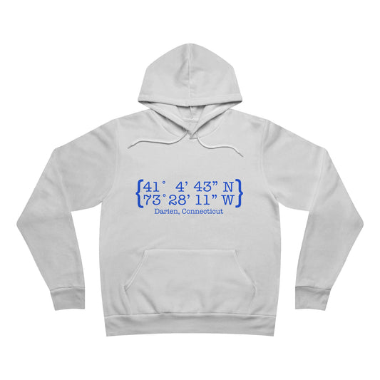Darien Coordinates Unisex Sponge Fleece Pullover Hoodie