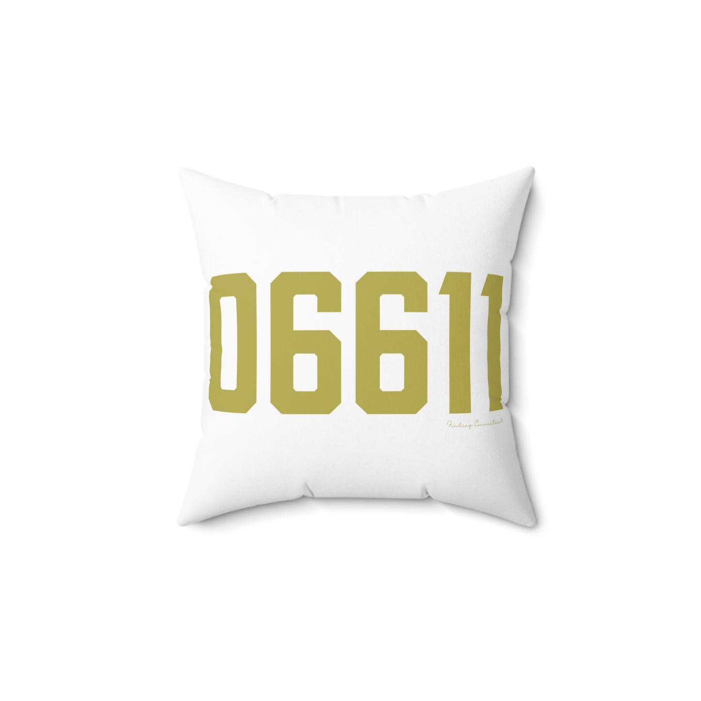 06611 Trumbull Connecticut Zip Code Spun Polyester Square Pillow