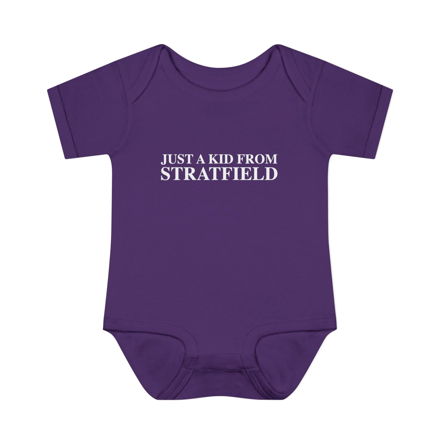 Just a kid from Stratfield Infant Baby Rib Bodysuit