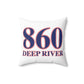 860 Deep River Red, White & Blue Spun Polyester Square Pillow