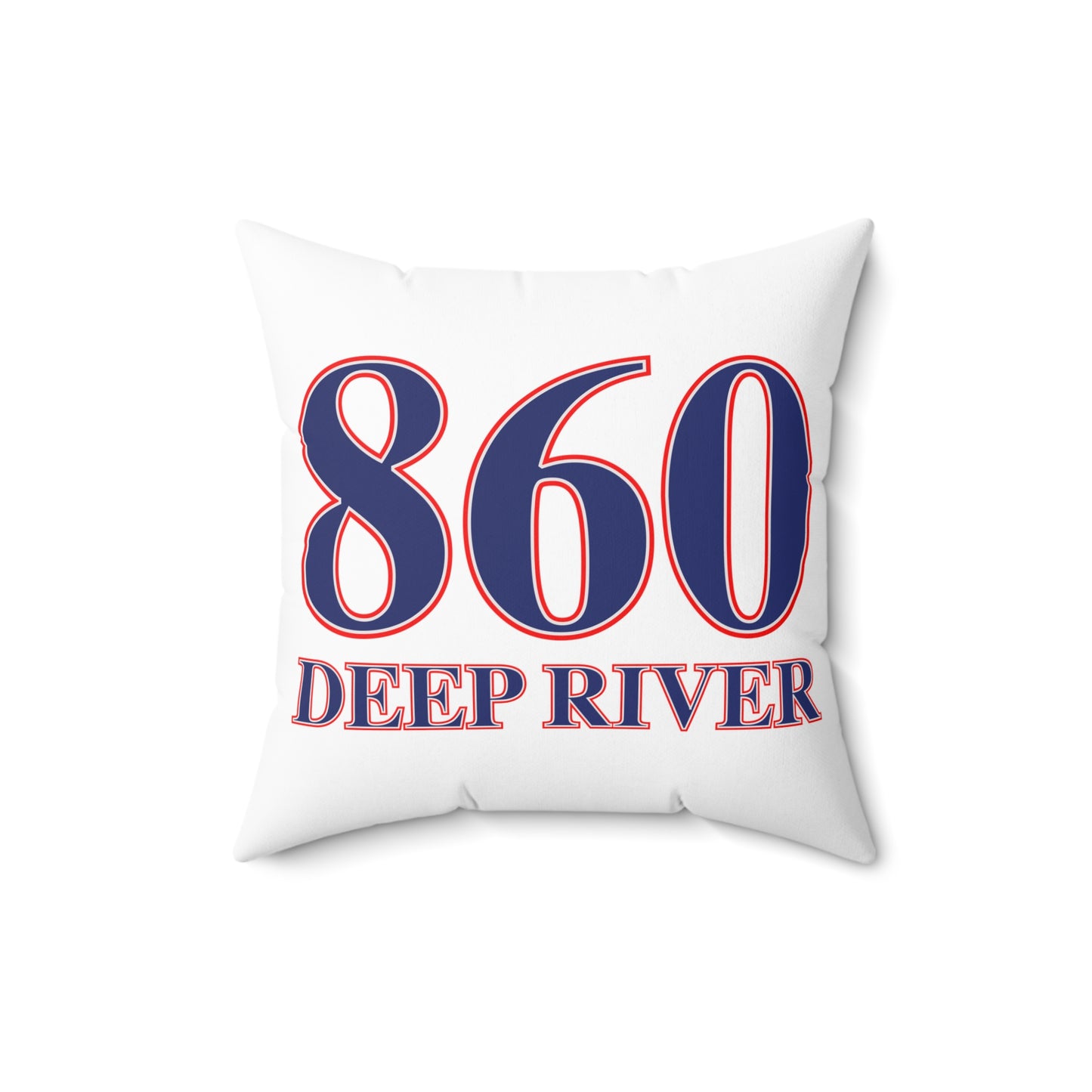 860 Deep River Red, White & Blue Spun Polyester Square Pillow