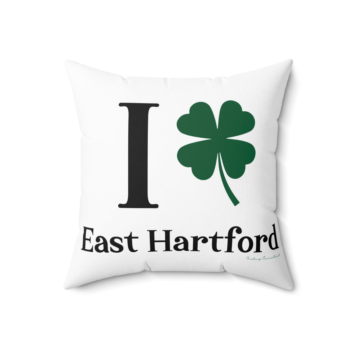 I Clover East Hartford Spun Polyester Square Pillow