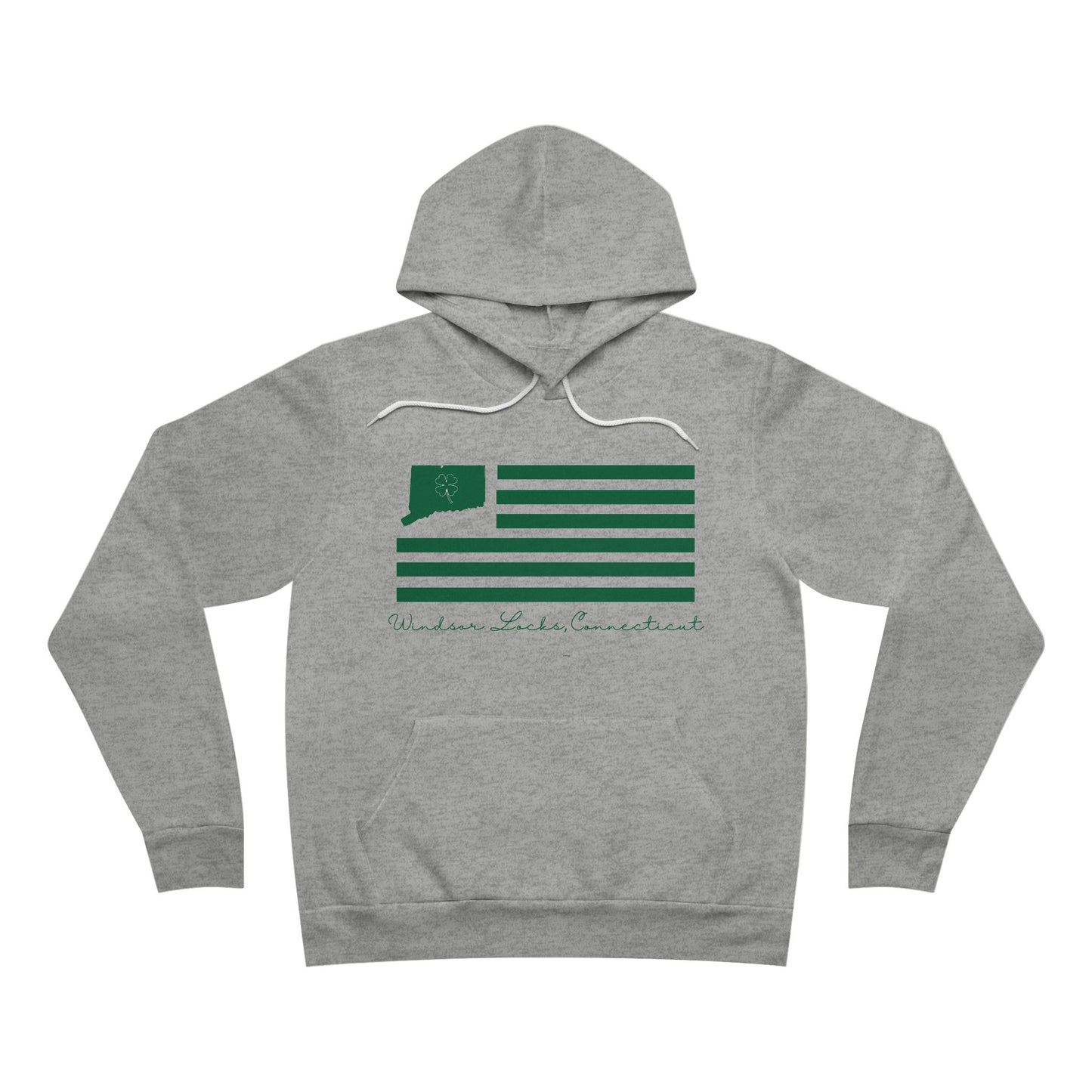 Windsor Locks Connecticut St. Patrick’s Day Flag Unisex Sponge Fleece Pullover Hoodie