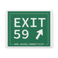 Vintage Exit 59 WCP Sign Matte Canvas, Stretched, 1.25"