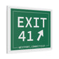 Vintage Exit 41 Merritt Parkway Sign Matte Canvas, Stretched, 1.25"