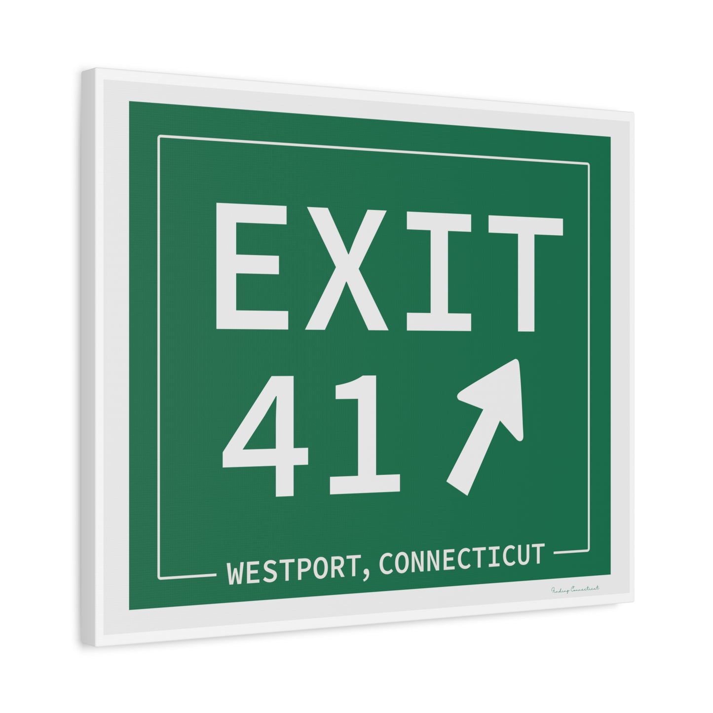 Vintage Exit 41 Merritt Parkway Sign Matte Canvas, Stretched, 1.25"