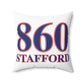 860 Stafford Red, White & Blue Spun Polyester Square Pillow