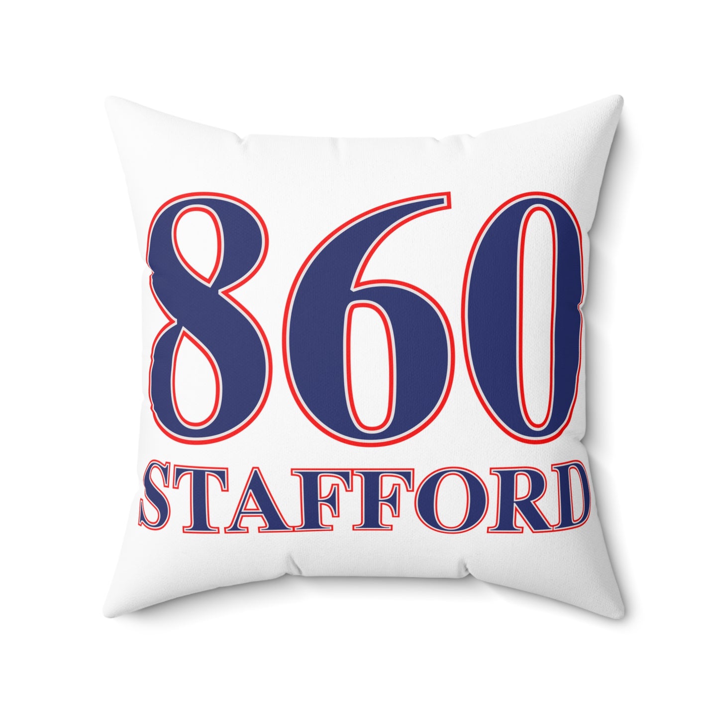 860 Stafford Red, White & Blue Spun Polyester Square Pillow