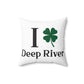 I Clover Deep River Spun Polyester Square Pillow