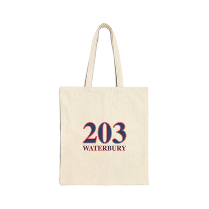 203 Waterbury Red White & Blue Cotton Canvas Tote Bag