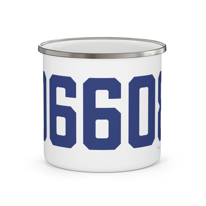 06608 Bridgeport Connecticut Zip Code Enamel Camping Mug