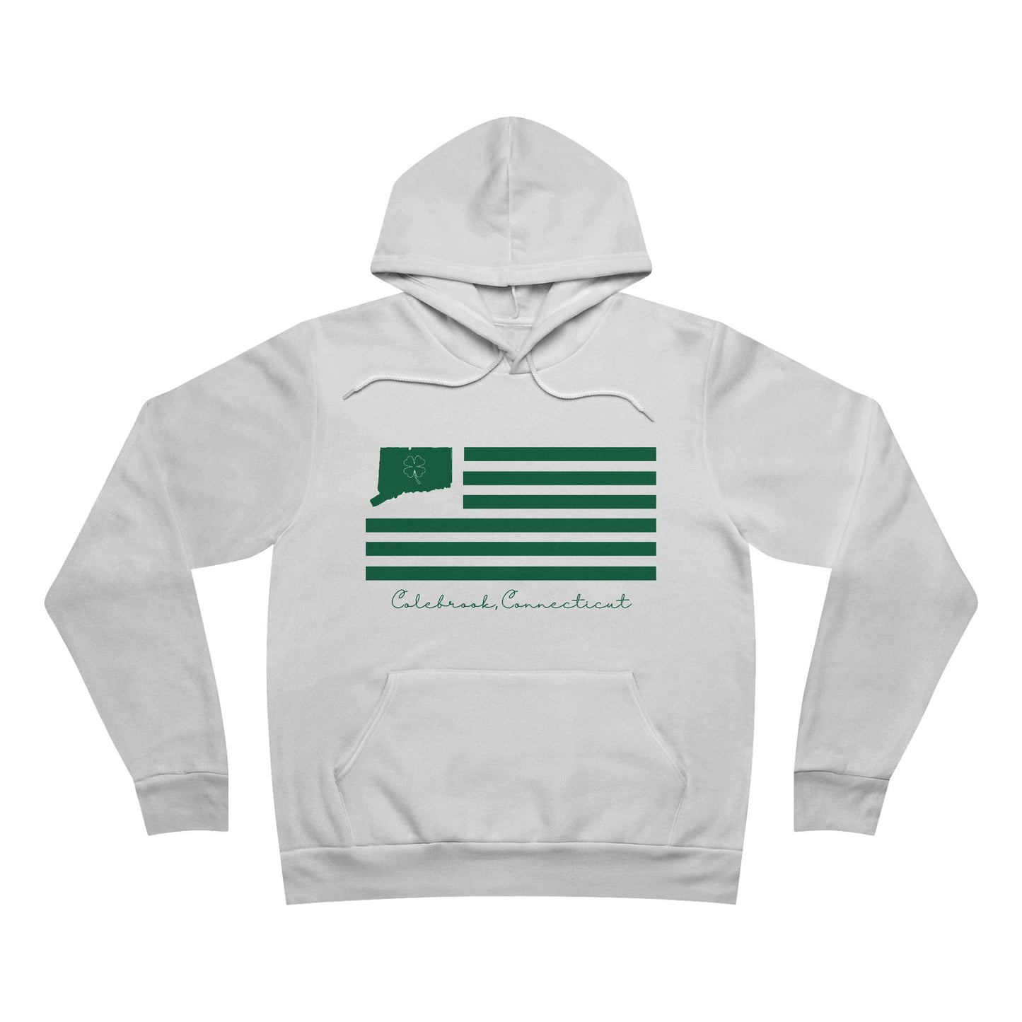 Colebrook Connecticut St. Patrick’s Day Flag Unisex Sponge Fleece Pullover Hoodie