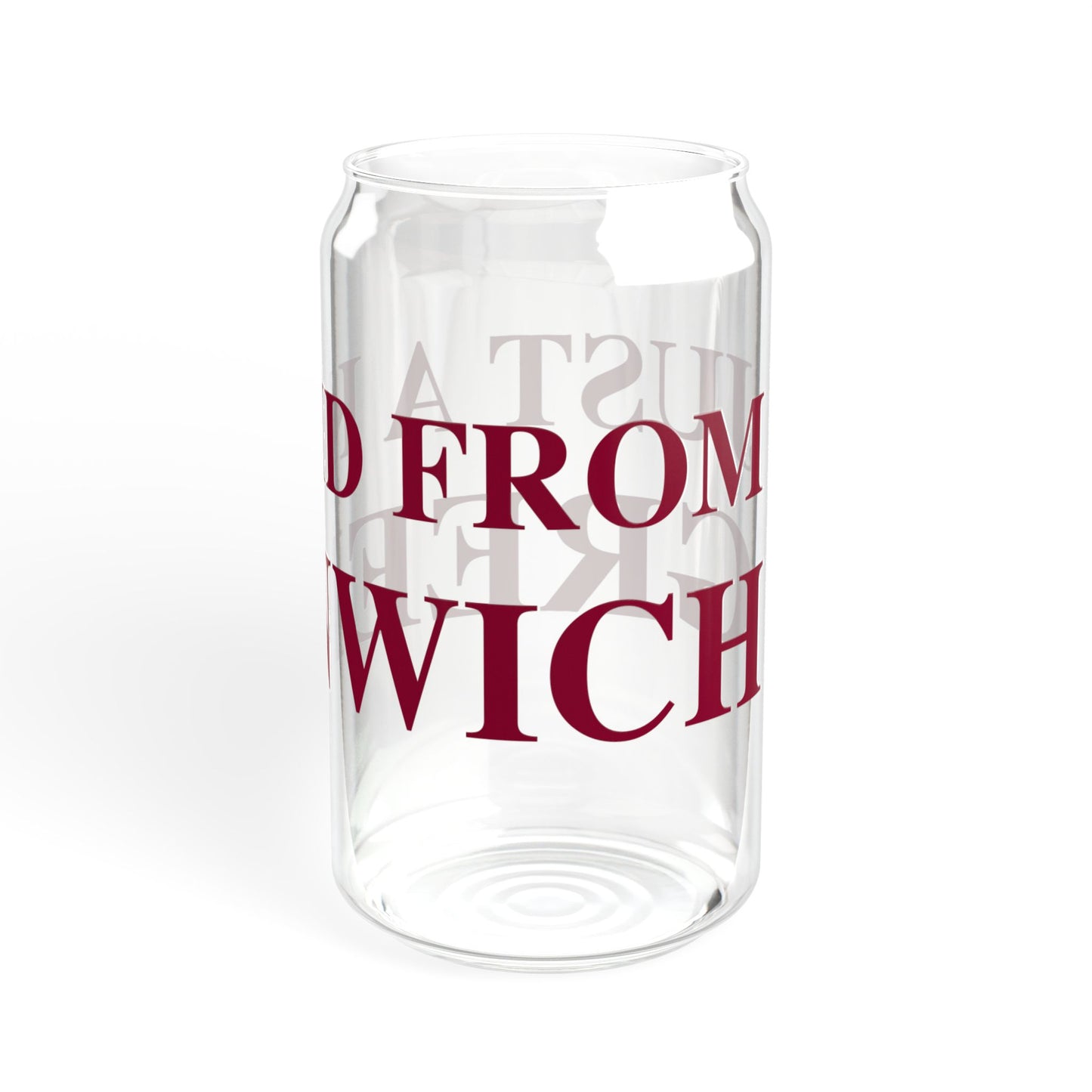 Just a kid from Greenwich Sipper Glass, 16oz