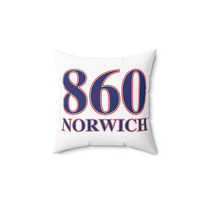 860 Norwich Red, White & Blue Spun Polyester Square Pillow