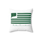 Clinton Connecticut St. Patrick’s Day Flag Spun Polyester Square Pillow