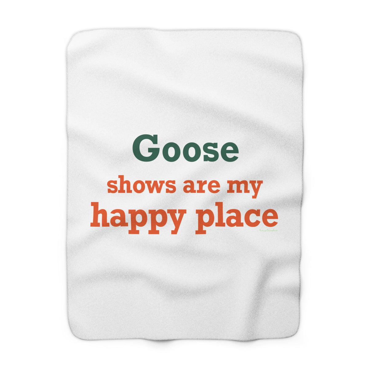 Goose Shows Are My Happy Place - Orange & Green Sherpa Fleece Blanket