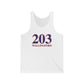 203 Wallingford Red White & Blue Unisex Jersey Tank Top