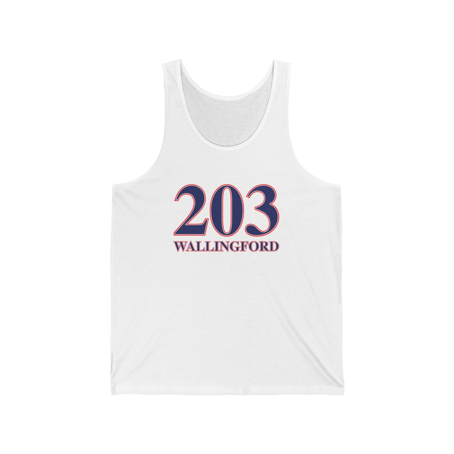 203 Wallingford Red White & Blue Unisex Jersey Tank Top
