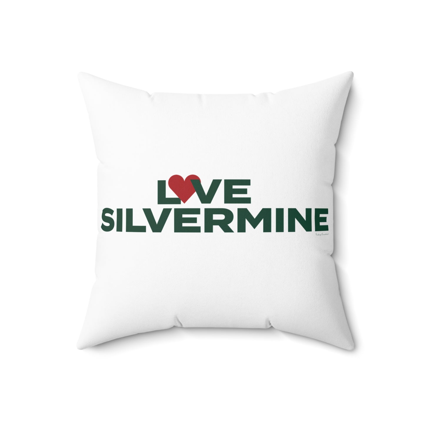 Love Silvermine Spun Polyester Square Pillow