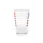 Vernon Connecticut Flag Pint Glass, 16oz