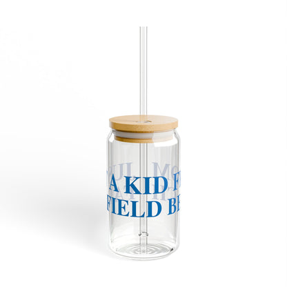Just a kid from Fairfield Beach Sipper Glass, 16oz