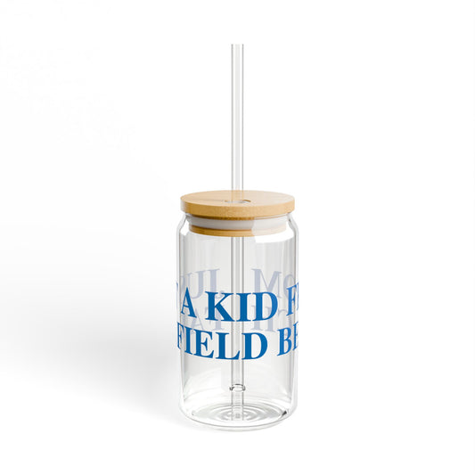 Just a kid from Fairfield Beach Sipper Glass, 16oz