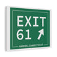 Vintage Exit 61 WCP Sign Matte Canvas, Stretched, 1.25"