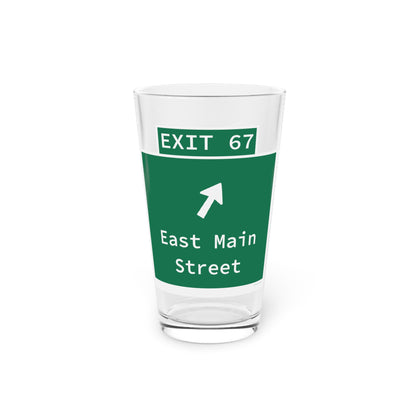 Vintage WCP Exit 67 Sign Pint Glass, 16oz