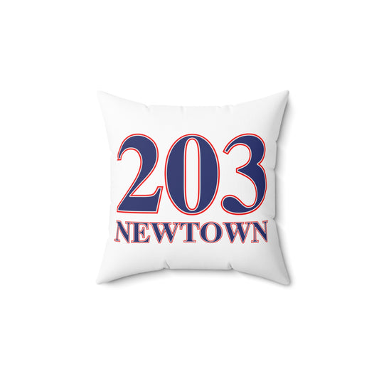 203 Newtown Red White & Blue Spun Polyester Square Pillow