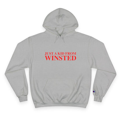 Just a kid from Winsted Champion Hoodie