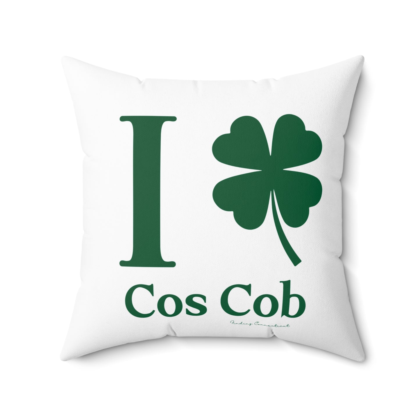 I Clover Cos Cob Spun Polyester Square Pillow