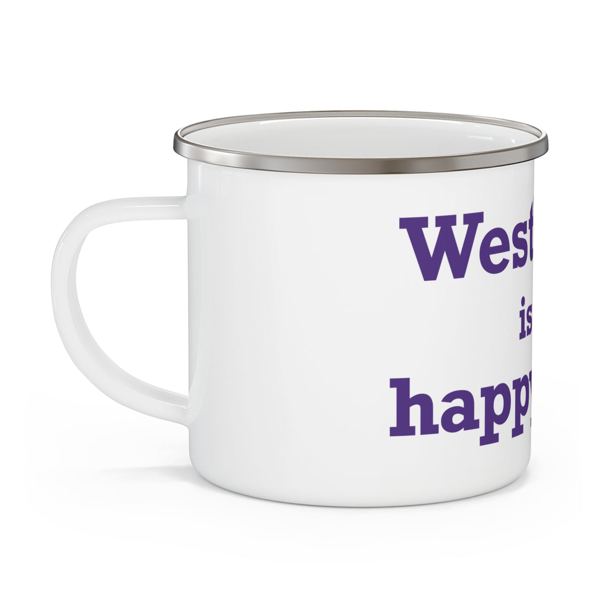 Westbrook is My Happy Place Enamel Camping Mug