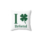 I Clover Bristol Spun Polyester Square Pillow