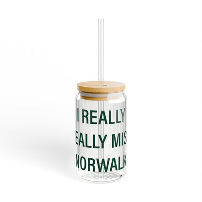 I Really Really Miss Norwalk Sipper Glass, 16oz