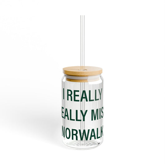 I Really Really Miss Norwalk Sipper Glass, 16oz
