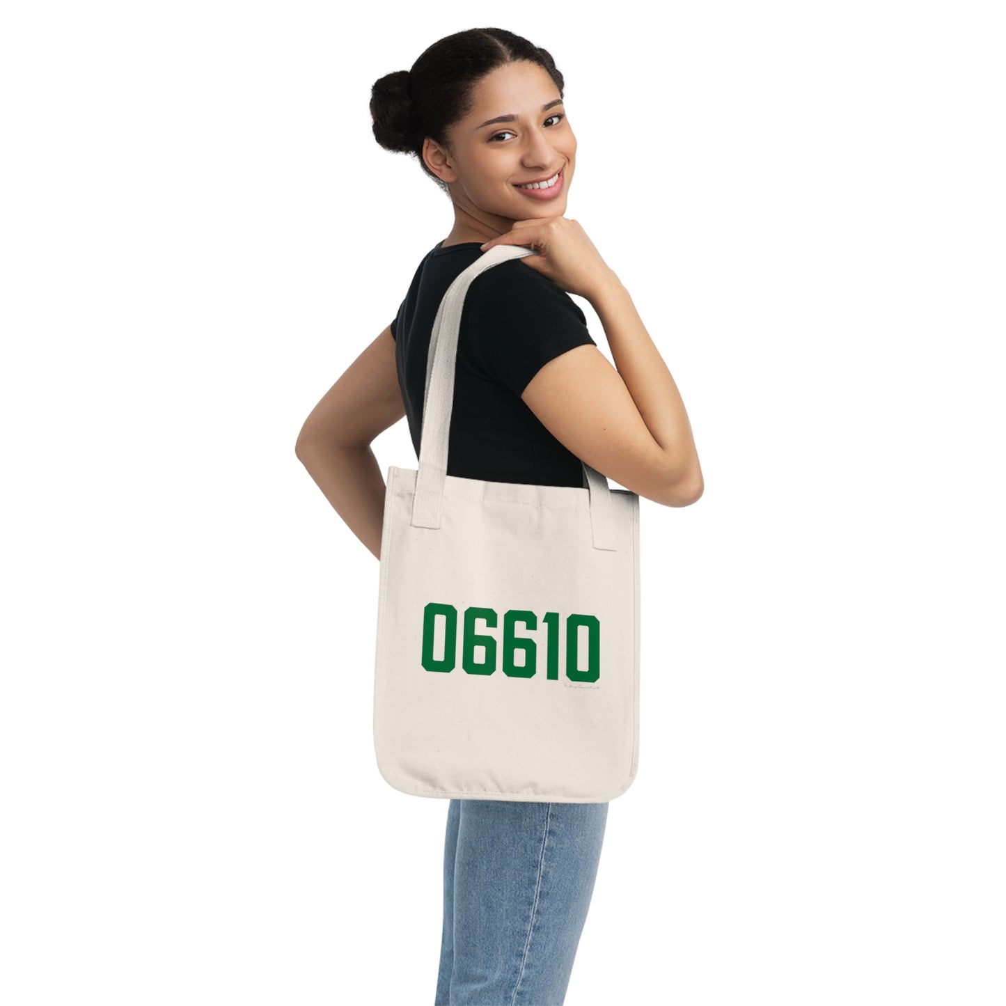 06610  Bridgeport Connecticut Zip Code Organic Canvas Tote Bag